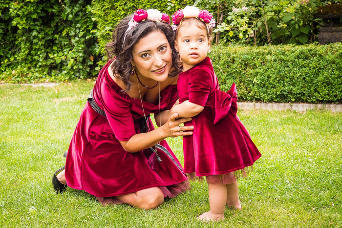 Moeder dochter matching kleding en accessoires - twinning jurken - feestjurken - Mother daughter matching dresses | Just Like Mommy'z | Christmas Holiday Collection - Kerst Collectie - mummy and mini me