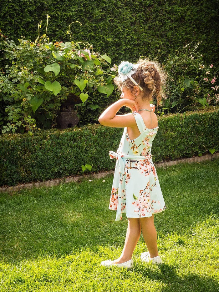 Moeder dochter jurk - Twinning set - Just Like Mommy'z matching dresses - Summer Smile twinning dress - mini ME - mint 